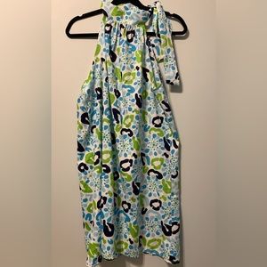 Buckead Betties Tie Neck Shift Dress Cheetah Print Size M Medium